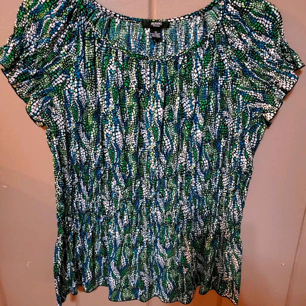 ALFANI - smocked waist top